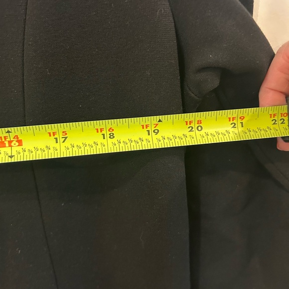 Boden Black Jersey Circle Shift Dress 3/4 Sleeve Boat Neck Size 14R - Picture 8 of 9